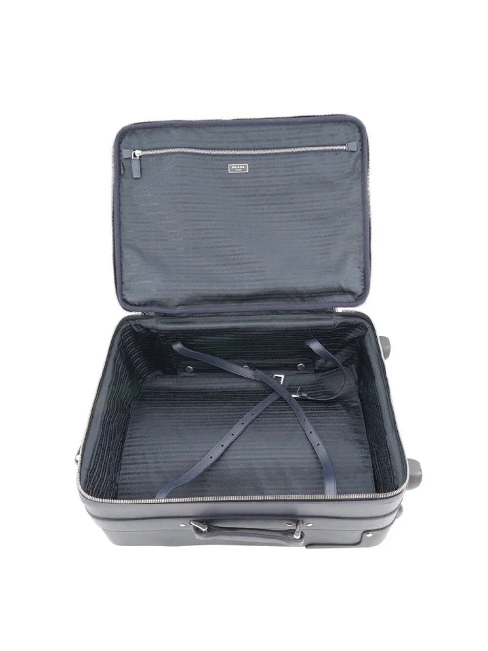 Prada Carry Case Saffiano Leather Triangle Logo Suitcase Travel